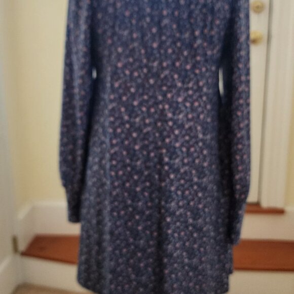 Lily Rose Blue flower print, long sleeve dress. NWOT - Picture 5 of 5
